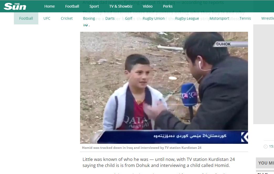 ميدياى جيهانى كوردستان 24 ده‌كاته‌ سه‌رچاوه‌.. ده‌نگدانه‌وه‌ى چيرۆكى دۆزينه‌وه‌ى ميسيى كورديى